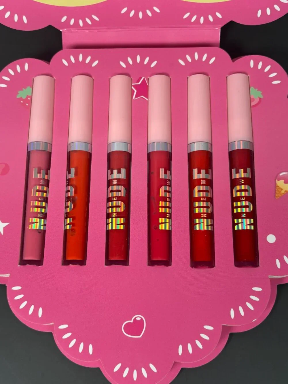 Stitch Lip Gloss 6-Piece Set – Pink Makeup Gift